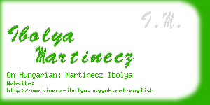 ibolya martinecz business card